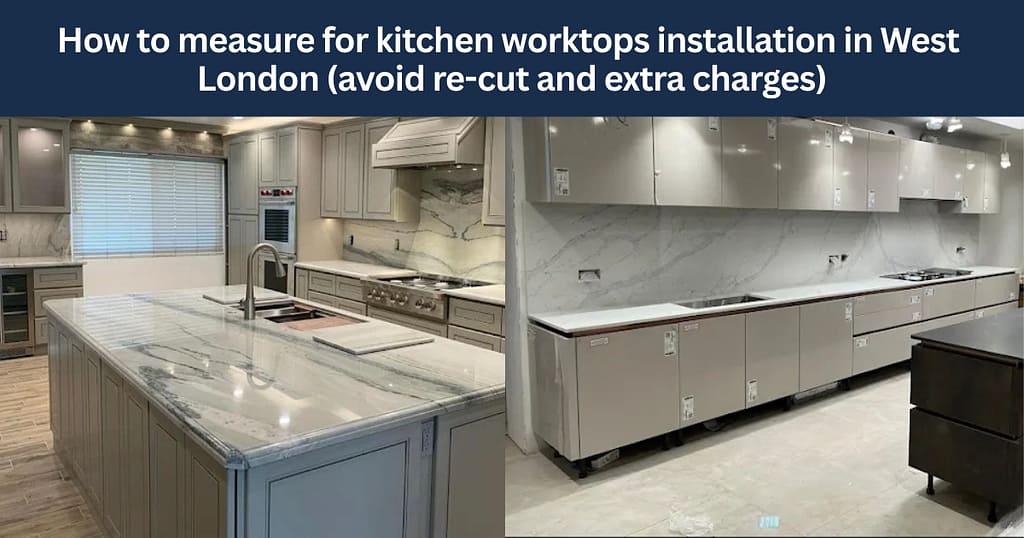 How to measure for kitchen worktops installation in West London (avoid re-cut and extra charges) by sy stone