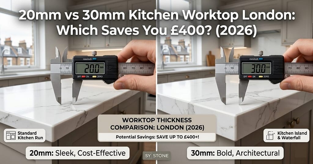 20mm vs 30mm Kitchen Worktop London: Which Saves You £400? (2026)