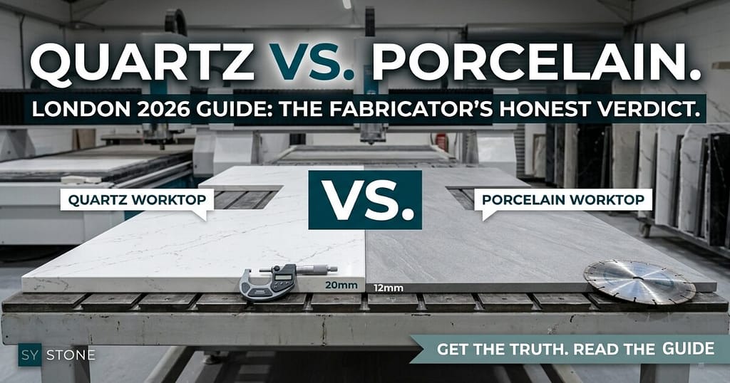 Quartz vs Porcelain Kitchen Worktops London: What Your Fitter Won't Tell You (2026)
